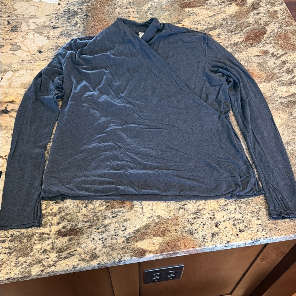 lululemon athletica Dark Gray Long Sleeve Wrap Top